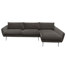 Load image into Gallery viewer, Vantage RF 2PC Sectional in Iron Grey Fabric w/ Brushed Metal Legs by Diamond Sofa

