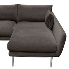 Load image into Gallery viewer, Vantage RF 2PC Sectional in Iron Grey Fabric w/ Brushed Metal Legs by Diamond Sofa
