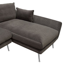 Load image into Gallery viewer, Vantage RF 2PC Sectional in Iron Grey Fabric w/ Brushed Metal Legs by Diamond Sofa

