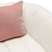Load image into Gallery viewer, Venus Cream Fabric Chair w/ Contrasting Pillows &amp; Gold Finished Metal Base by Diamond Sofa
