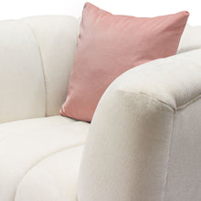 Load image into Gallery viewer, Venus Cream Fabric Chair w/ Contrasting Pillows &amp; Gold Finished Metal Base by Diamond Sofa
