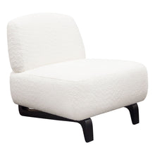 Load image into Gallery viewer, Vesper Armless Chair in Faux White Shearling w/ Black Wood Leg Base by Diamond Sofa
