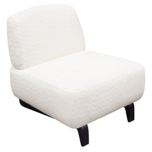 Load image into Gallery viewer, Vesper Armless Chair in Faux White Shearling w/ Black Wood Leg Base by Diamond Sofa
