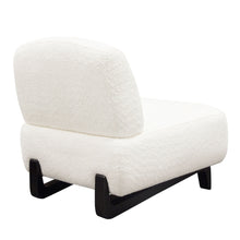 Load image into Gallery viewer, Vesper Armless Chair in Faux White Shearling w/ Black Wood Leg Base by Diamond Sofa

