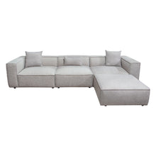 Load image into Gallery viewer, Vice 4PC Modular Sectional in Barley Fabric with Ottoman by Diamond Sofa
