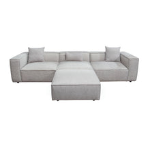 Load image into Gallery viewer, Vice 4PC Modular Sectional in Barley Fabric with Ottoman by Diamond Sofa
