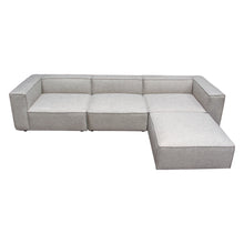 Load image into Gallery viewer, Vice 4PC Modular Sectional in Barley Fabric with Ottoman by Diamond Sofa
