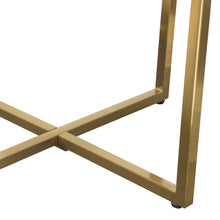 Load image into Gallery viewer, Vida 24&quot; Round End Table w/ Faux Marble Top and Brushed Gold Metal Frame by Diamond Sofa
