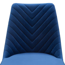 Load image into Gallery viewer, Vogue Set of (2) Bar Height Chairs in Navy Blue Velvet with Polished Silver Metal Base by Diamond Sofa
