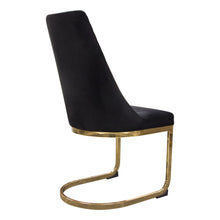 Load image into Gallery viewer, Vogue Set of (2) Dining Chairs in Black Velvet with Polished Gold Metal Base by Diamond Sofa
