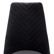 Load image into Gallery viewer, Vogue Set of (2) Dining Chairs in Black Velvet with Polished Gold Metal Base by Diamond Sofa
