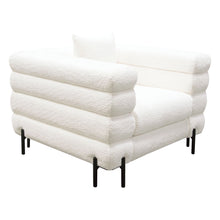 Load image into Gallery viewer, Vox Chair in Faux White Shearling w/ Black Powder Metal Legs by Diamond Sofa
