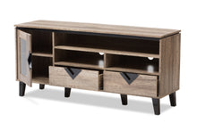 Load image into Gallery viewer, Baxton Studio Cardiff Modern and Contemporary Light Brown Wood 55-Inch TV Stand

