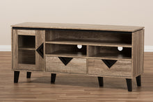 Load image into Gallery viewer, Baxton Studio Cardiff Modern and Contemporary Light Brown Wood 55-Inch TV Stand
