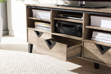 Load image into Gallery viewer, Baxton Studio Wales Modern and Contemporary Light Brown Wood 55-Inch TV Stand
