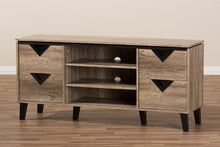 Load image into Gallery viewer, Baxton Studio Beacon Modern and Contemporary Light Brown Wood 55-Inch TV Stand
