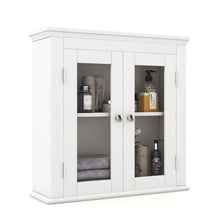 Load image into Gallery viewer, Wall Mounted Door Cabinet with 3-Level Adjustable Shelf-White

