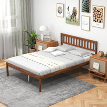 Load image into Gallery viewer, Twin/Full/Queen Size Wood Bed Frame with Headboard and Slat Support-Full Size
