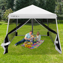 Load image into Gallery viewer, 10 x 10 Feet Pop Up Canopy with with Mesh Sidewalls and Roller Bag-White
