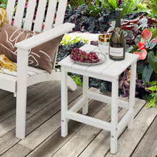 Load image into Gallery viewer, 14 Inch Square Weather-Resistant Adirondack Side Table-White
