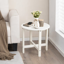 Load image into Gallery viewer, 18 Inch Round Weather-Resistant Adirondack Side Table-White
