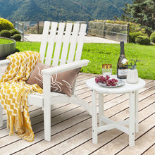 Load image into Gallery viewer, 18 Inch Round Weather-Resistant Adirondack Side Table-White
