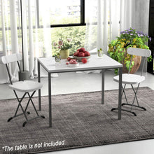 Load image into Gallery viewer, 2 Pieces Outdoor Folding Chair Set with Sturdy Frame and Ergonomic Backrest-White
