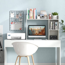 Load image into Gallery viewer, 3-Tier Multipurpose Desk Bookshelf with 4 Shelves-White
