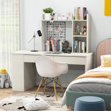 Load image into Gallery viewer, 3-Tier Multipurpose Desk Bookshelf with 4 Shelves-White
