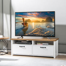 Load image into Gallery viewer, 41.5 Inch Modern TV Stand with 2 Cabinets for TVs up to 48 Inch-White
