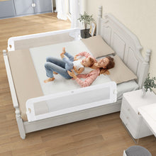 Load image into Gallery viewer, 48 Inch Breathable Baby Swing Down Safety Bed Rail Guard-White
