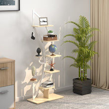 Load image into Gallery viewer, 6-Tier 9 Potted Metal Plant Stand Holder Display Shelf with Hook-White
