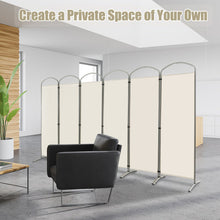 Load image into Gallery viewer, 6 Feet 6-Panels Freestanding Folding Privacy Screen-White
