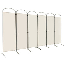 Load image into Gallery viewer, 6 Feet 6-Panels Freestanding Folding Privacy Screen-White
