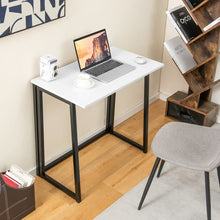 Load image into Gallery viewer, 31 Inch Space-saving Folding Computer Desk for Home Office-White
