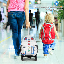 Load image into Gallery viewer, Hardshell Ride-on Suitcase Scooter with LED Flashing Wheels-White
