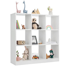 Load image into Gallery viewer, Modern 9-Cube Bookcase with 2 Anti-Tipping Kits for Books Toys Ornaments-White
