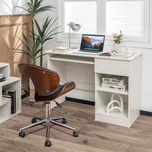 Load image into Gallery viewer, Wooden Computer Desk with CPU Stand-White
