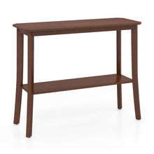 Load image into Gallery viewer, 2-Tier Freestanding Wooden Console Table with Open Shelf
