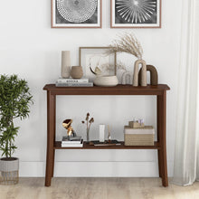 Load image into Gallery viewer, 2-Tier Freestanding Wooden Console Table with Open Shelf
