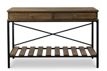 Load image into Gallery viewer, Baxton Studio Newcastle Wood and Metal Console Table-Criss-Cross
