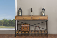 Load image into Gallery viewer, Baxton Studio Newcastle Wood and Metal Console Table-Criss-Cross
