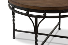 Load image into Gallery viewer, Baxton Studio Austin Vintage Industrial Antique Bronze Round Coffee Cocktail Occasional Table
