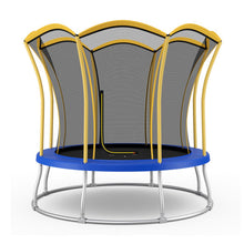Load image into Gallery viewer, 8 Feet Outdoor Unique Flower Shape Trampoline with Enclosure Net-Yellow
