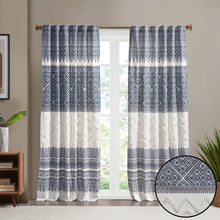 Load image into Gallery viewer, Mila Cotton Printed Window Panel With Chenille Detail And Lining II40-1182 By Olliix
