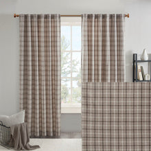 Load image into Gallery viewer, Olliix Anaheim 100% Polyester Jacquard Rod Pocket And Back Tabs Plaid Panel With Fleece Lining By Madison Park MP40-6768
