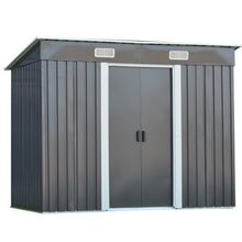 Load image into Gallery viewer, 4 x 8FT Outdoor Garden Storage Shed Tool House-Gray
