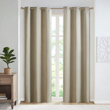 Load image into Gallery viewer, Taren Solid Blackout Triple Weave Grommet Top Curtain Panel Pair SS40-0155 By Olliix

