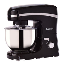 Load image into Gallery viewer, 800 W 5.3 Quart Electric Food Stand Mixer with Stainless Steel Bowl-Black

