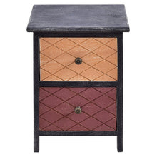Load image into Gallery viewer, Wooden Bedside Table with 2 Drawers

